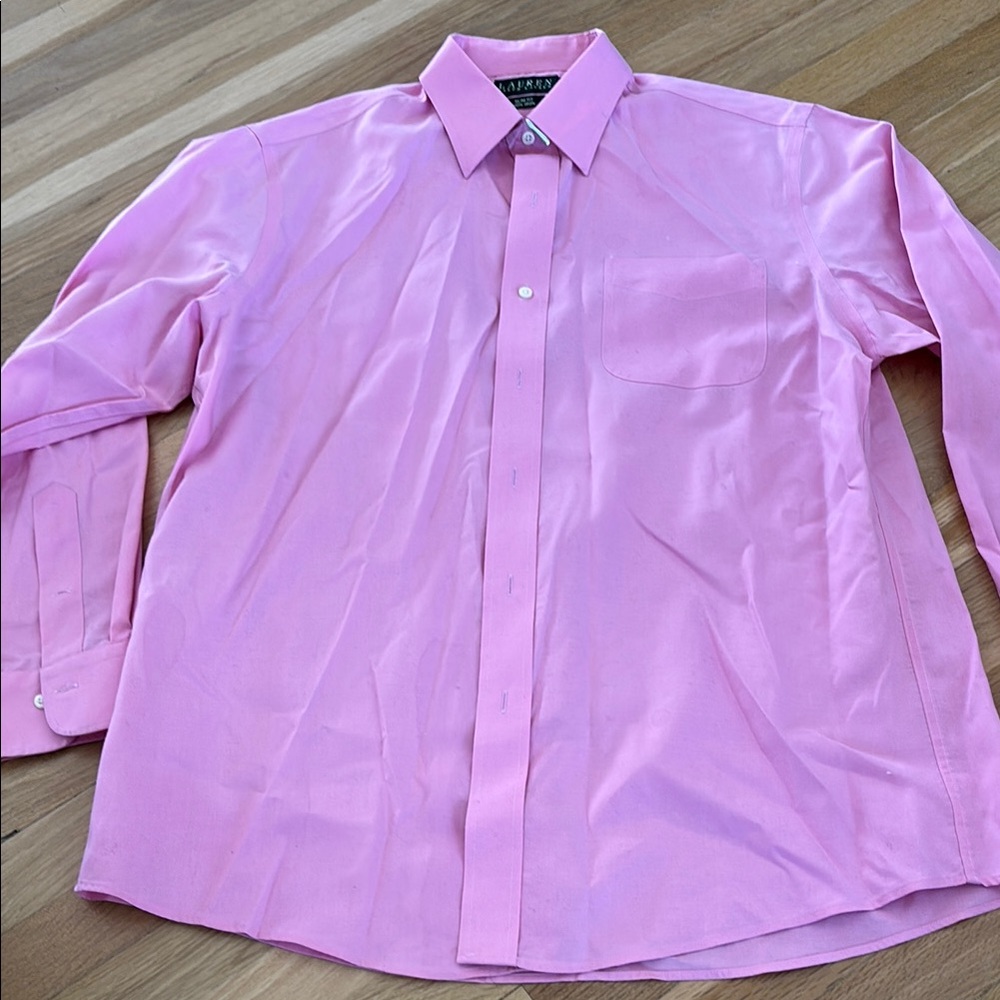 Ralph Lauren Pink Dress Shirt Classic Long Sleeve